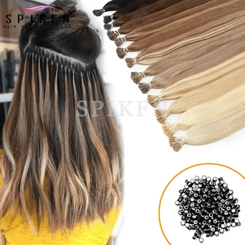 Honey Blonde I Tip Hair Extensions Natural Real Human Fusion Hair Extensions Little Thin Keratin Hair 14-20 inches 30g No Rings