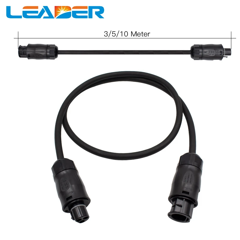 

AC Connection for Micro Power Inverter 3M/5M/10M AC Power Cable with IP68 Connector Copper Extension Solar Wire Free Shipping