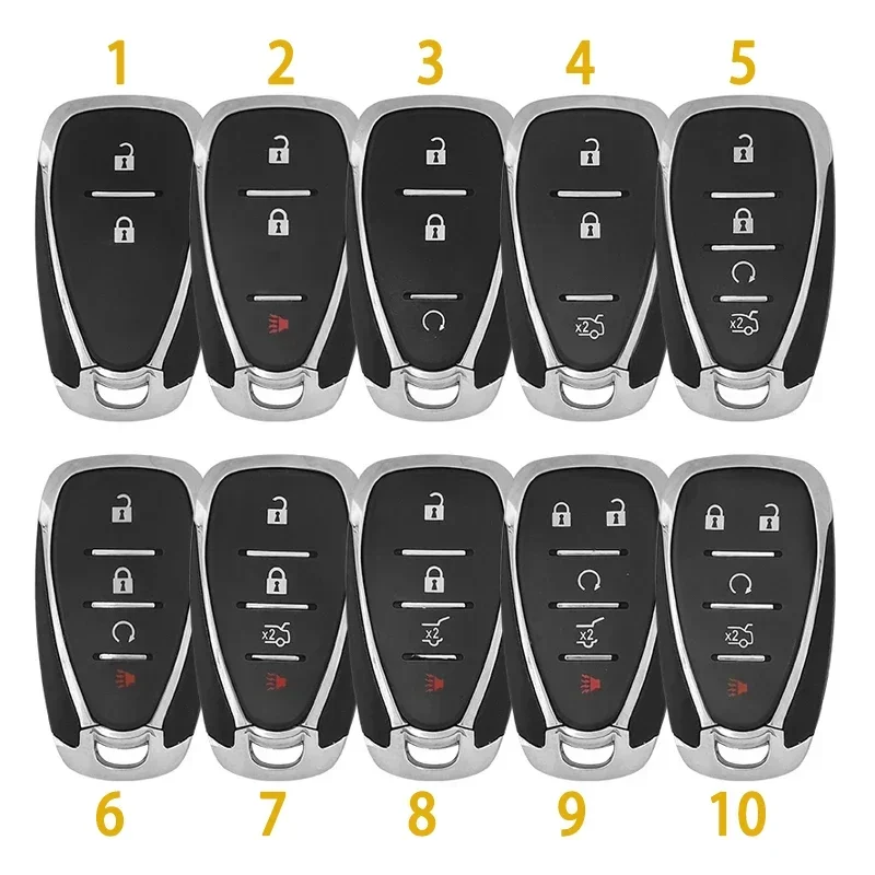 NH Key Shell for Chevrolet Camaro Equinox Cruze Malibu Spark + Keyless Go Smart Remote Car Key Shell Replacement Key Case Car Remote Key Car Key Car Key Shell Key Shell