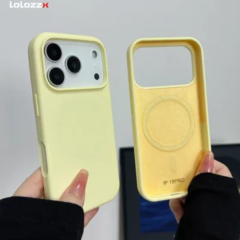 Original Solid Color for Magsafe Magnetic Silicone Case for iPhone 17 Pro Max 16 15 14 13 12 11 Pro Max 15 14 Plus Soft Cover 1