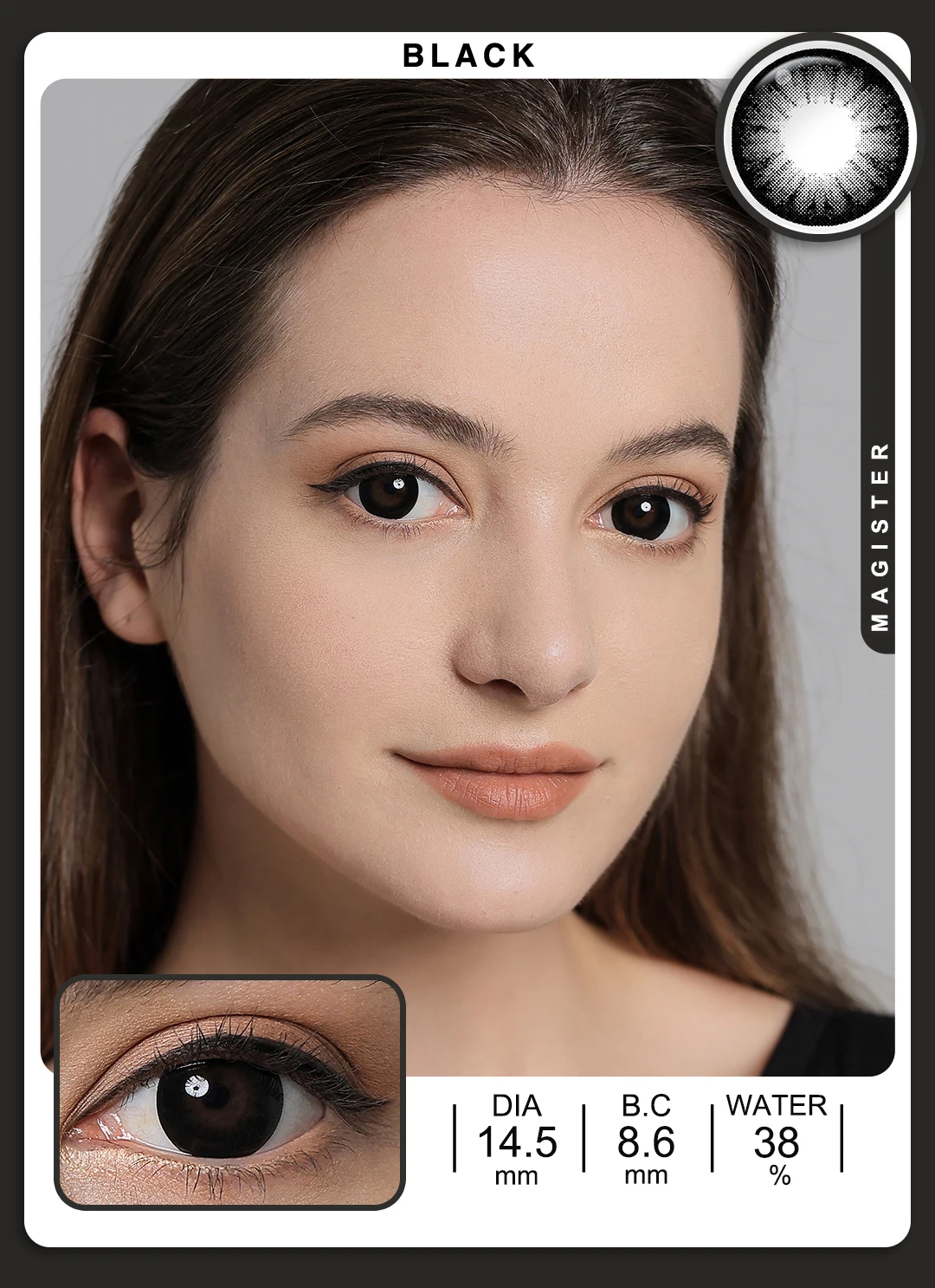 (08) Magister 16.0mm Supersize Lenses Myopia Color Contact Lenses for