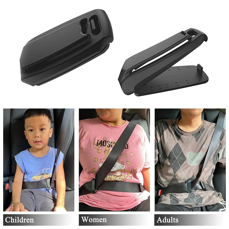 Car Seat Belt Adjuster, Seatbelt Clips | Smart Adjust Seat Belts to Relax  Shoulder Neck Give You a Comfortable and Safe Experience | 2PCS Black