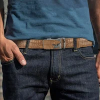 Мужской ремень из искусственной кожи, модный ремень с автоматической пряжкой для популярного бизнеса, мужской ремень высокого качества — изображение 3