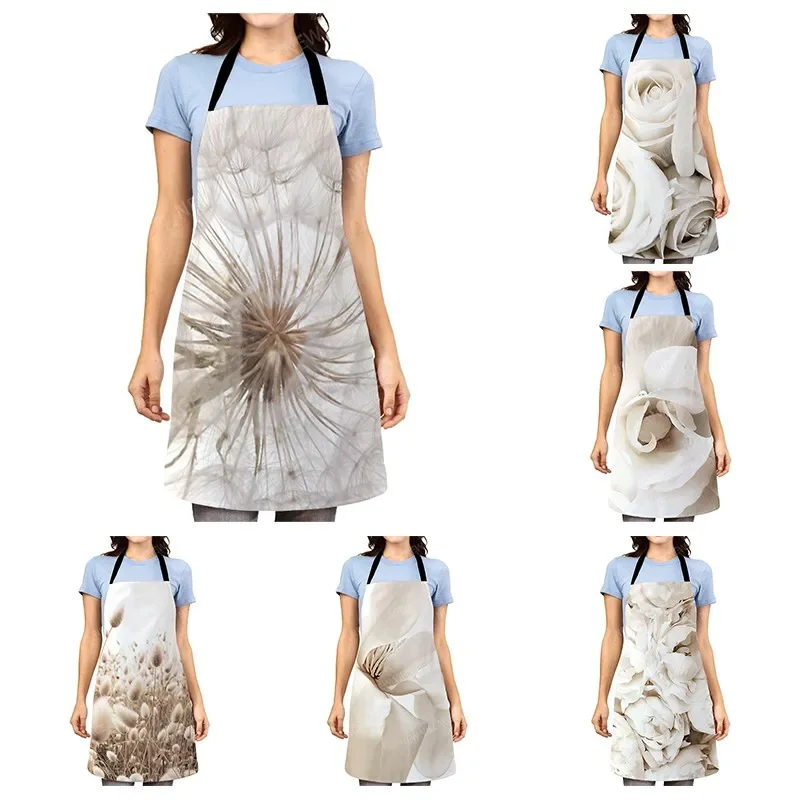 

Женский кухонный фартук, оригинальный Детский водонепроницаемый фартук для работы принцессы, официанта, маслостойкий, в скандинавском стиле, бохо, растения