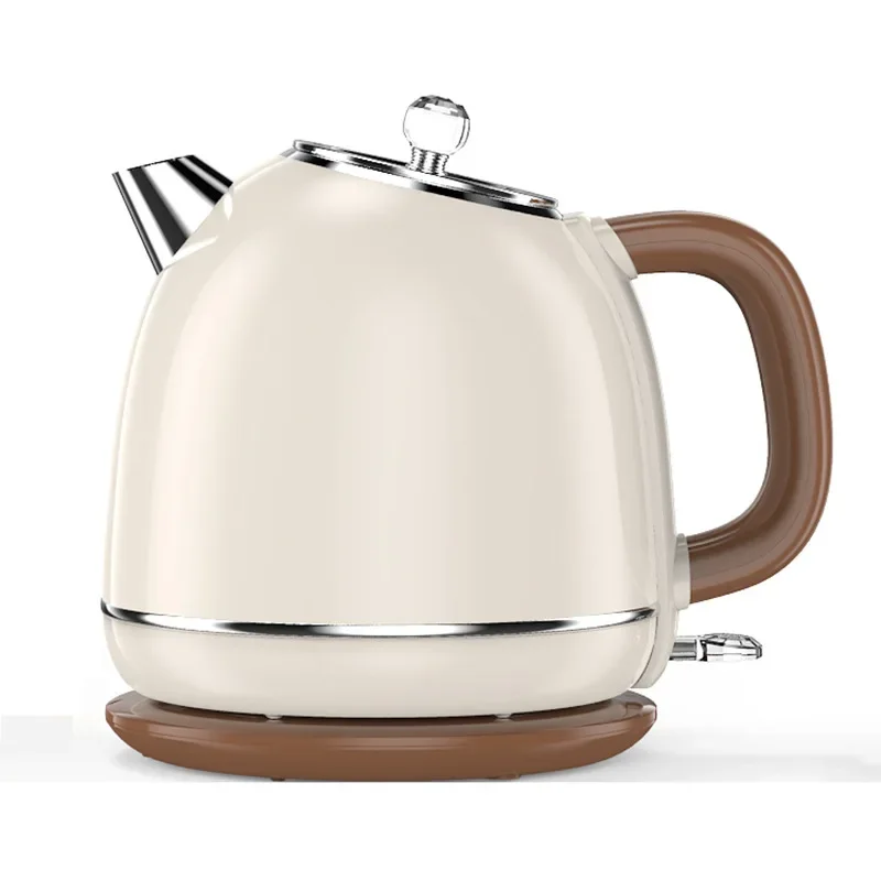 YOUPIN Qcooker Retro Electric Kettle 1.7L Temperature Display Stainless  Steel Liner Household Teapot 1800W Rapid Heating Kettle