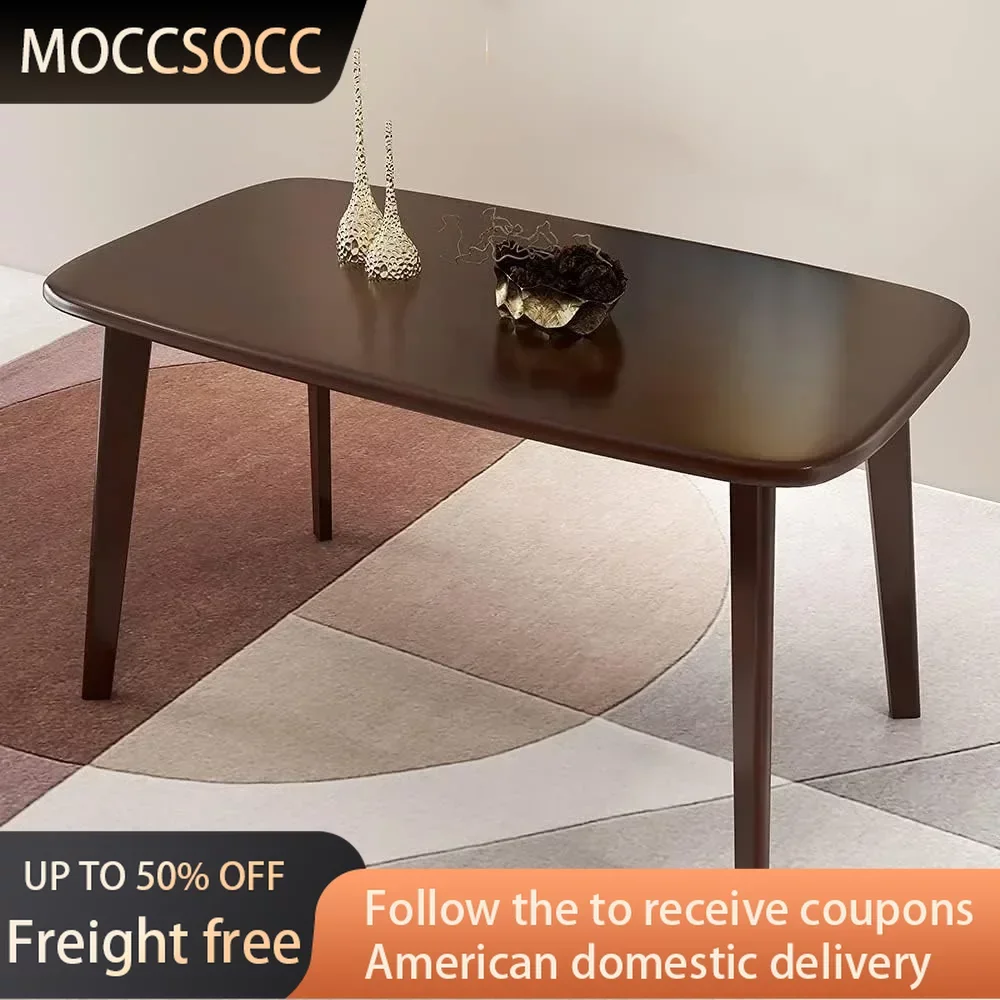 

Mid Century Modern Real Solid Wood Dining Table Walnut Working Desk 47inchfreight Free Room Furniture Home