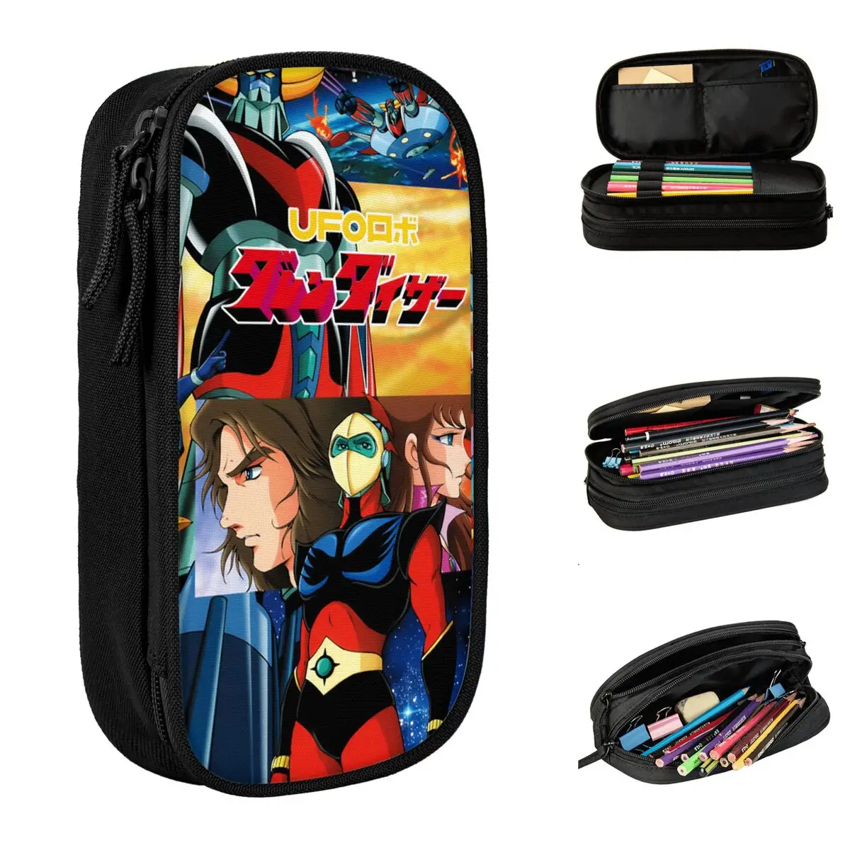 

Пеналы grenaver, креативные сумки для ручек Goldorak Actarus Mazinger Z, вместительные школьные принадлежности для студентов, косметические пеналы