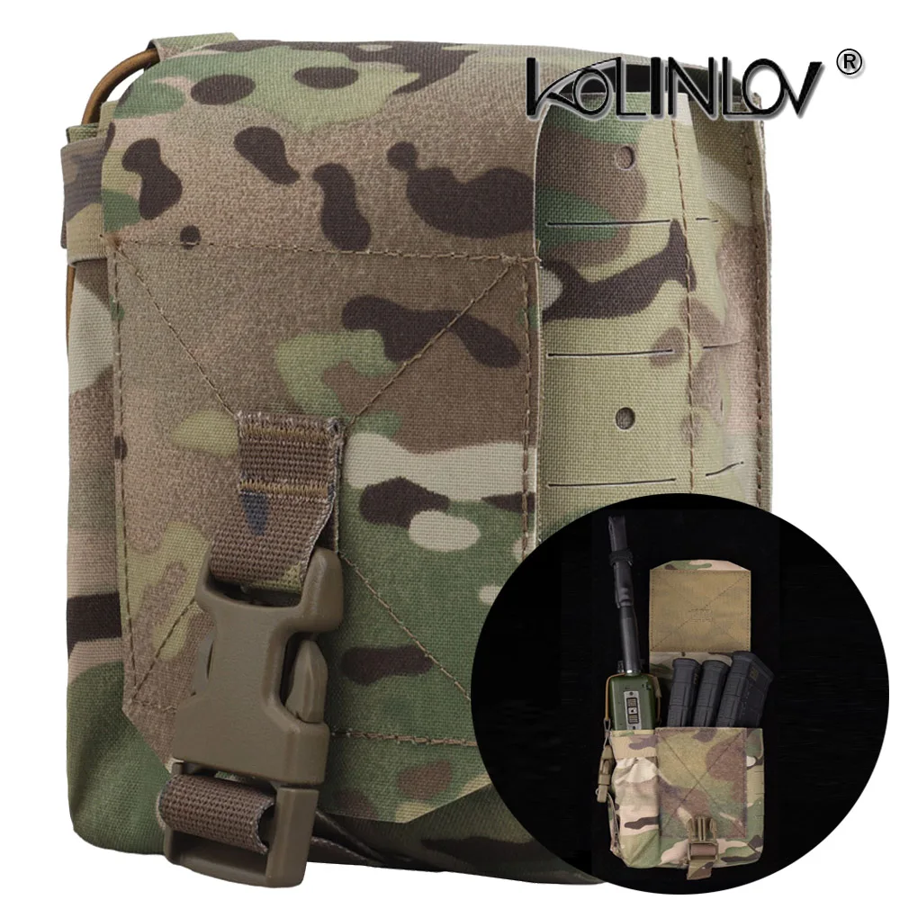 Tactical Pouch Large Militarily Vest Sub Bag MOLLE Belt Magazine Pouches for Hunting Night Vision Radio Headset First Aid Tool