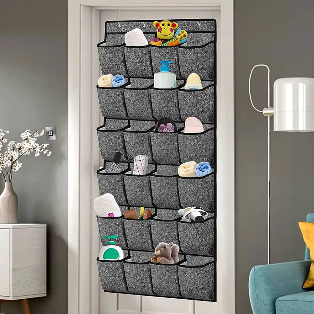 24Pockets Wall Hanging Shoe Storage Organizer Bag Shoes Rack