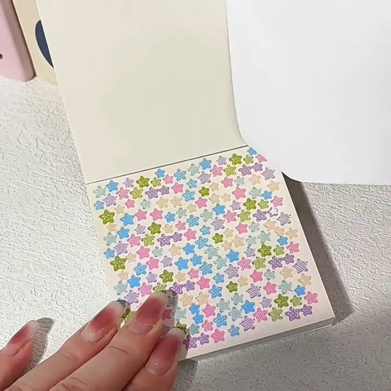 Mini Deco Die-Cut Sticker Book Starstorm Series 24pcs Scrapbooking Stickers for Journaling DIY Phone Case Decor Gift for Girls