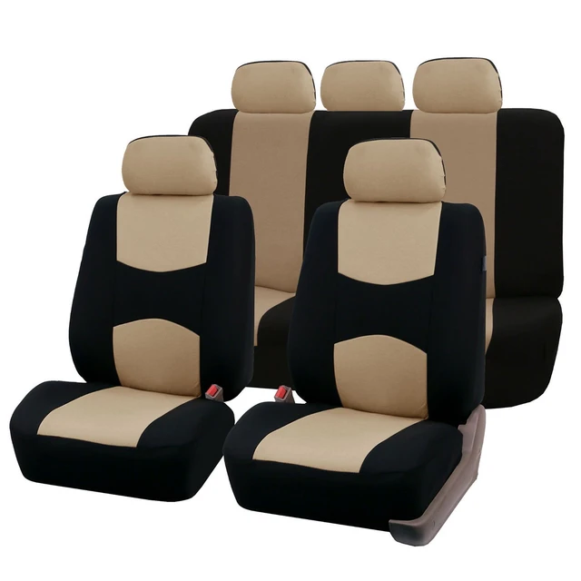 Juego completo de fundas para asientos de coche, color Beige, Universa