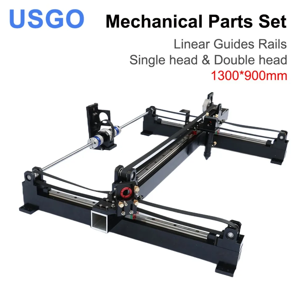 Usgo Guide Lineari Meccaniche Rotaie 1300*900Mm Set Di Parti 1390 Kit Laser A Doppia Testa Singola Pezzi Di Ricambio Macchina Laser Co2 Fai Da Te