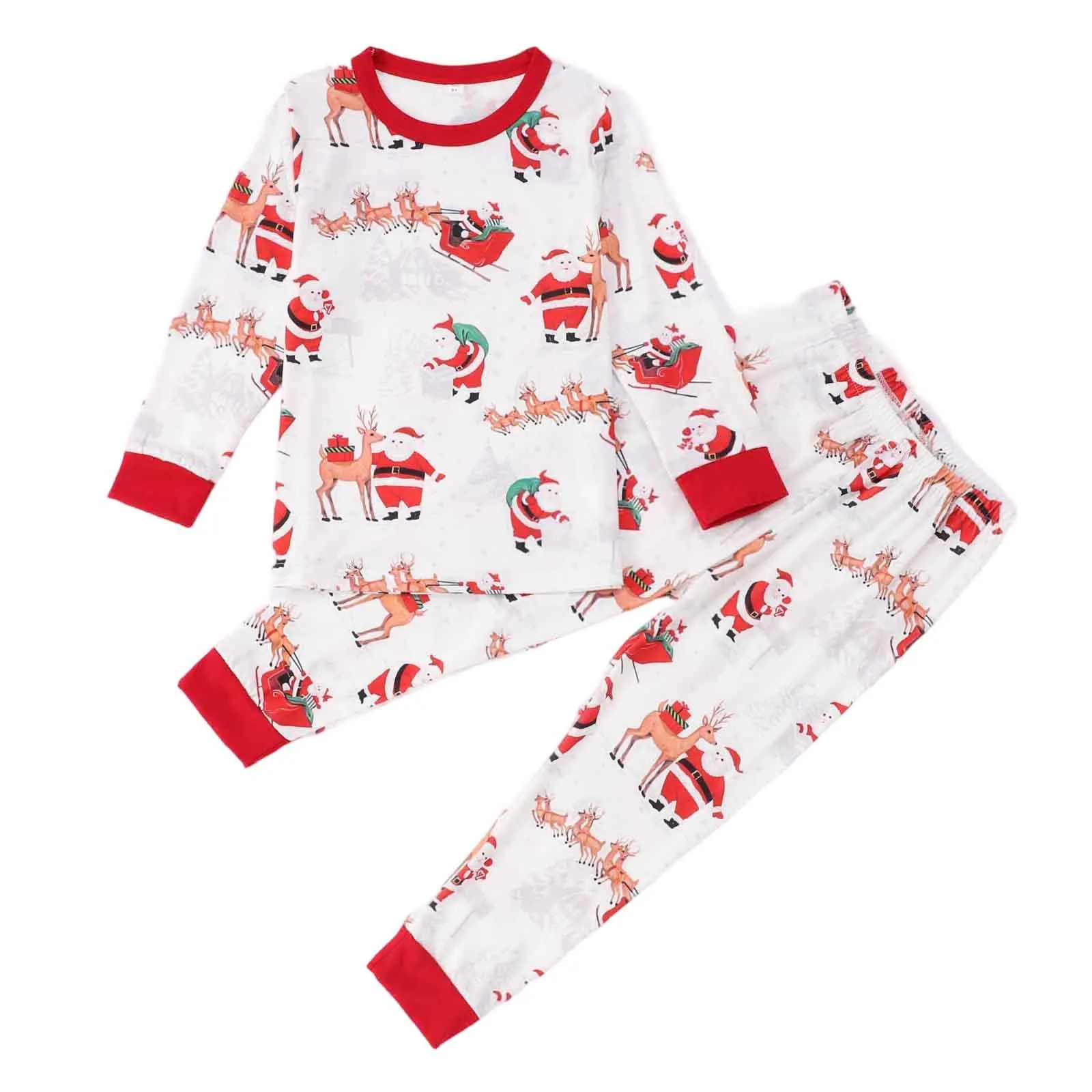 Santa Claus Print Christmas Pajamas Set