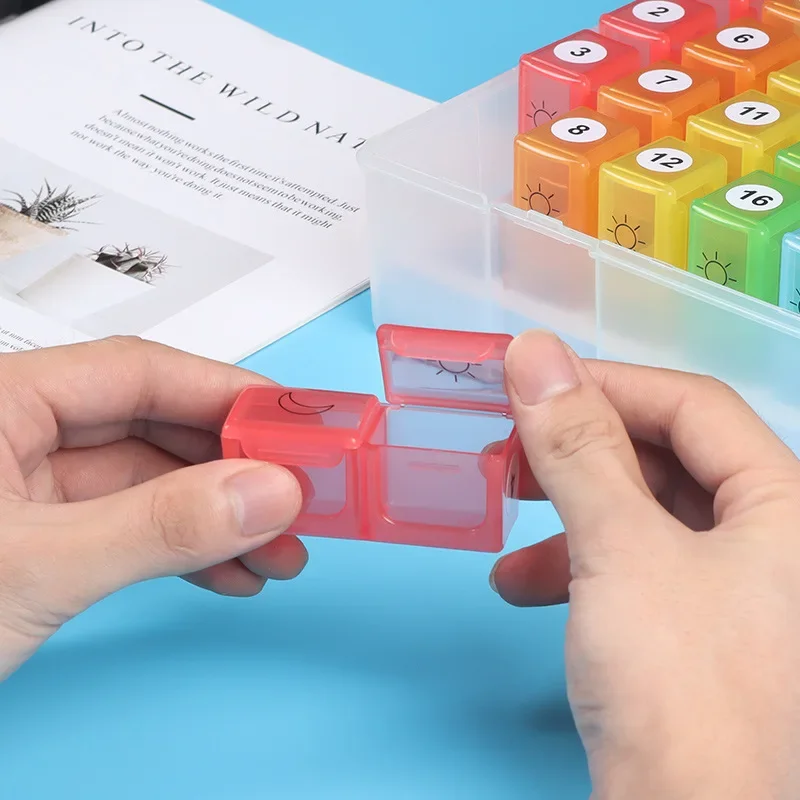 Monthly 31/32 Grids Pill Box Case Container Organizer Travel Pill Case Storage Box Organizer One Month Pill Medicine Container