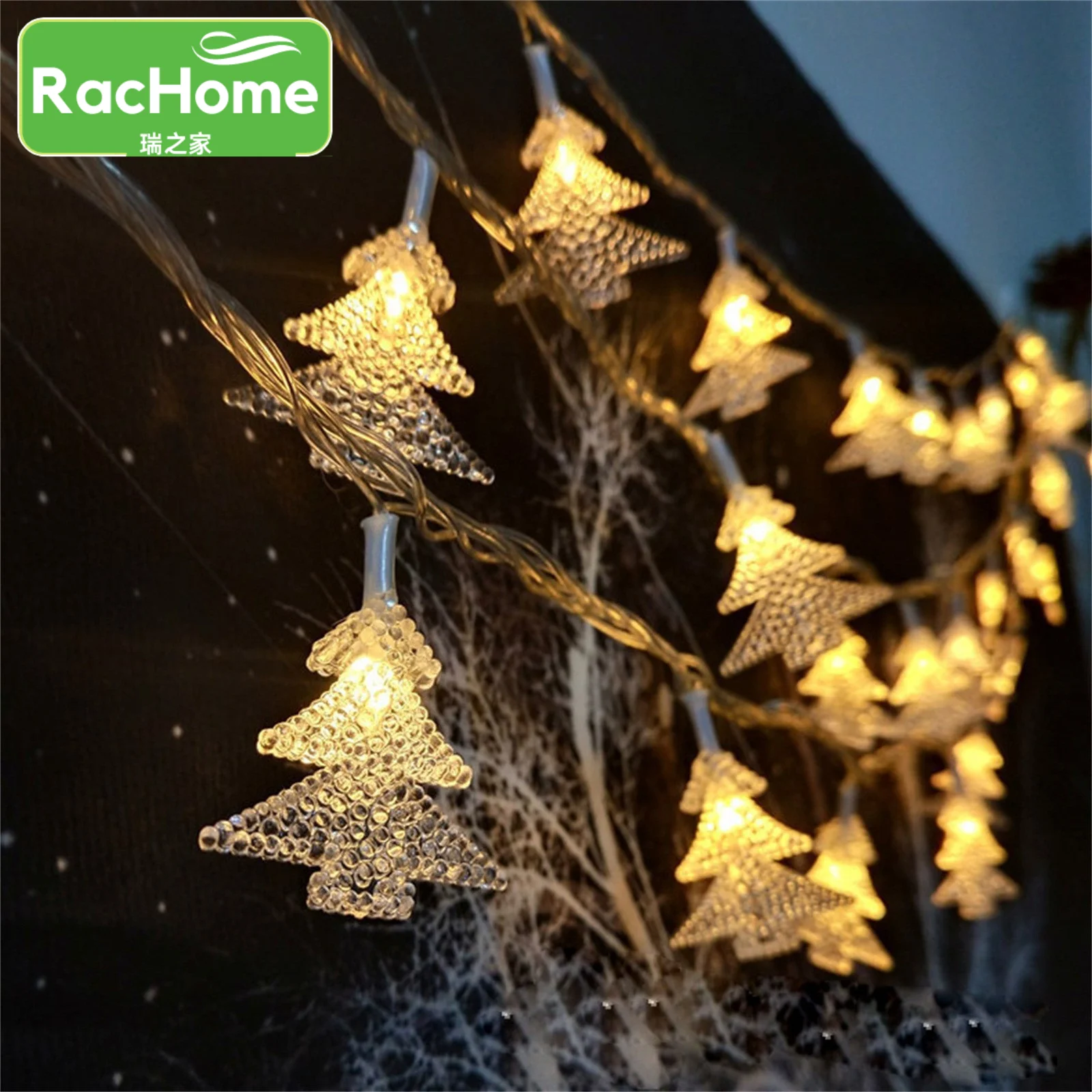 

Led Garland Holiday String Fairy Lights Christmas Tree Shape String Lights Xmas Tree Hanging Ornaments Home Party Noel Navidad