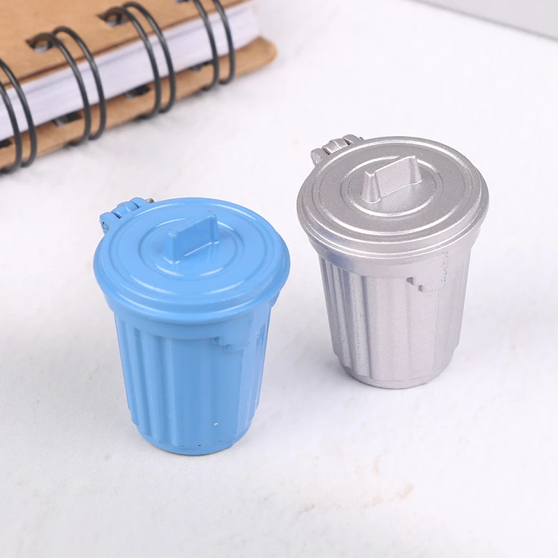 

Dollhouse Miniature Trash Can Model Mini Waste Bin Furniture Decor Toys Doll House Accessories