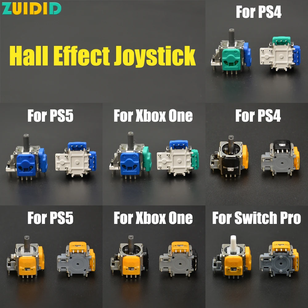 Zuidid 2Pcs 3D Analog Stick Sensor Modulo Potenziometro Joystick A Bilanciere Effetto Hall Per Controller Ps4 Ps5 Xbox One