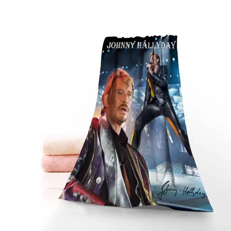 Custom Johnny Hallyday Pattern Towel Microfiber Bath Towel Baech Towels Sport Drying Travel Towels 35x35cm 35x75cm 9.29 6