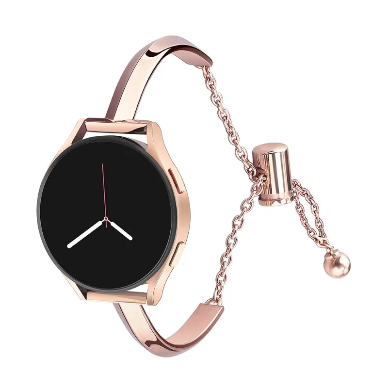 

20mm Jewelry Strap for Samsung Galaxy Watch 4/5 Active 2 Gear Sport Metal Chain Women Band for Huawei Watch 2 Amazfit Bip