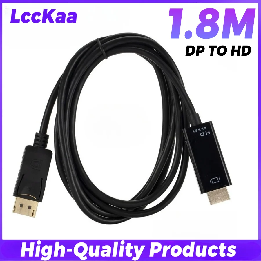 1.8M DP To HDMI-compatible Cable 4k DisplayPort To HD Adapter Male To Female DisplayPort To HDTV Converter for Monitor Projector