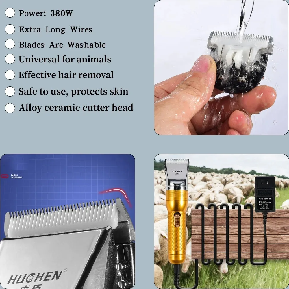 380W Cashmere Goat Shearer 12V Cordless Household Pet (Cat, Dog, Rabbit, Sheep) Hair Trimmer Electric Carpet Tufting Trimmer - Image 6