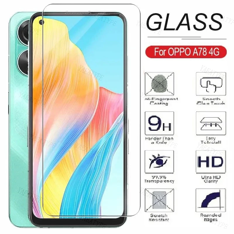 

Закаленное стекло для OPPO A78 4G Защитная стеклянная пленка для экрана