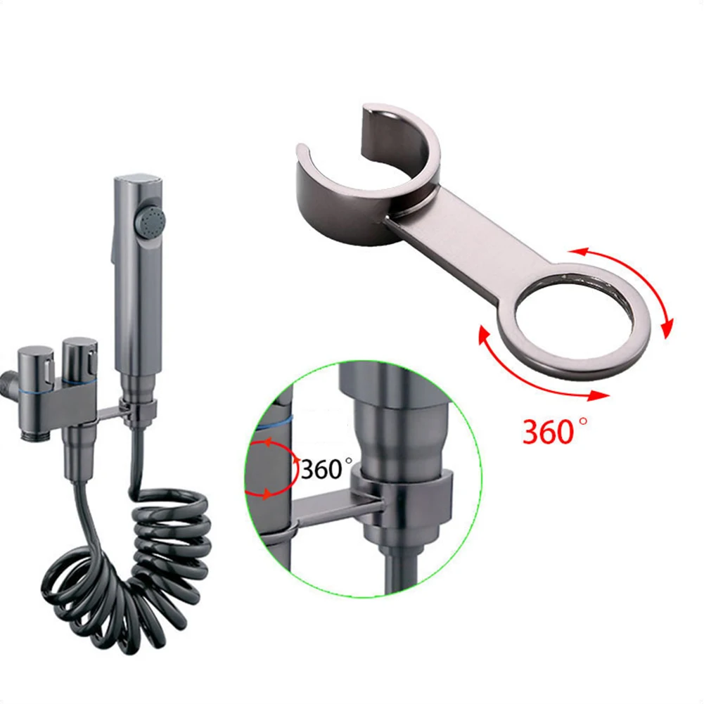 High Quality Sprayer Holder Bidets Bathroom Attachment Bidet Sprayer 79x22mm Convenient Storage For Shower Gray