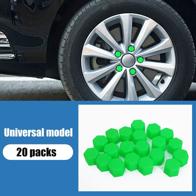 20Pcs dadi per ruote luminose per Auto tappi a ve tappi per dadi per lo Styling dell'auto tappi a ve per pneumatici per pneumatici protettivi anticollisione in Silicone  34
