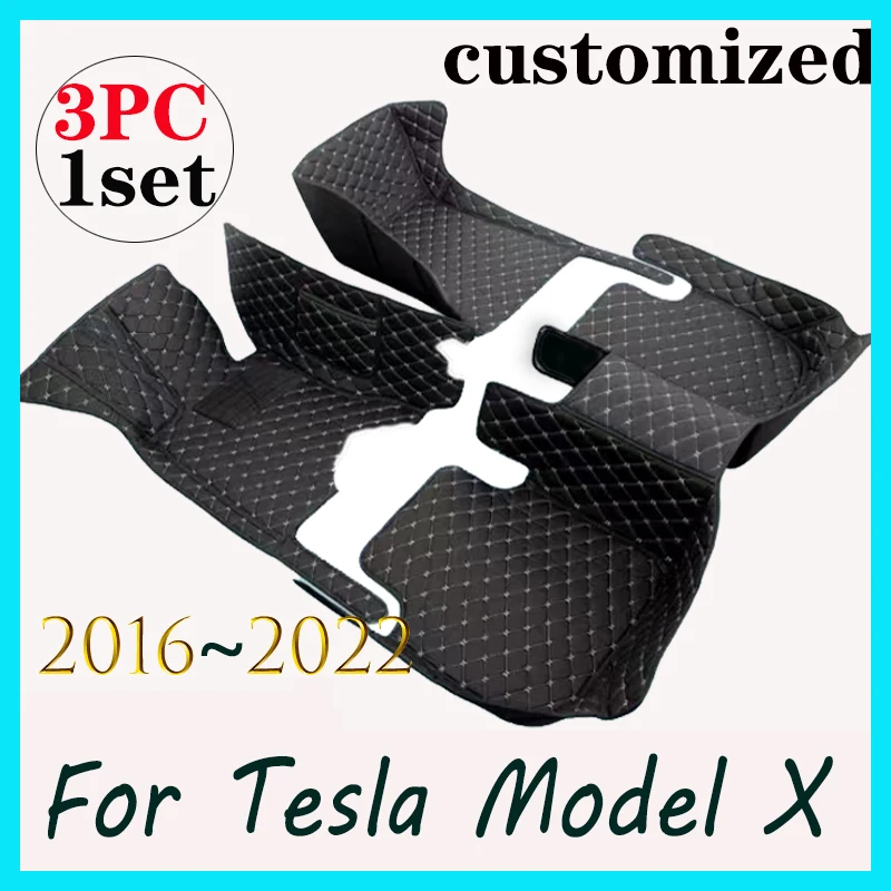 

Автомобильные коврики для Tesla Model X 2016 ~ 2022, 6 сидений, второй ряд, без поручней, защита от грязи, детали интерьера, напольные коврики, автомобильные аксессуары