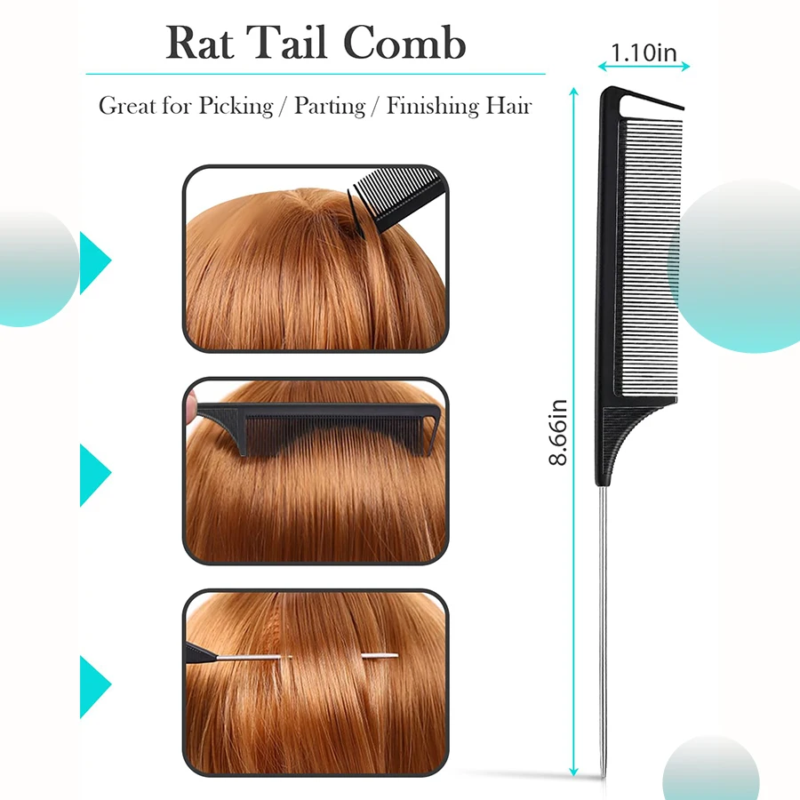3-Piece Hair Brush Set, Edge Control Comb & Detangler, Double-Sided Hairline Brush, Smooth Comb, Suitable for All Hairstyles