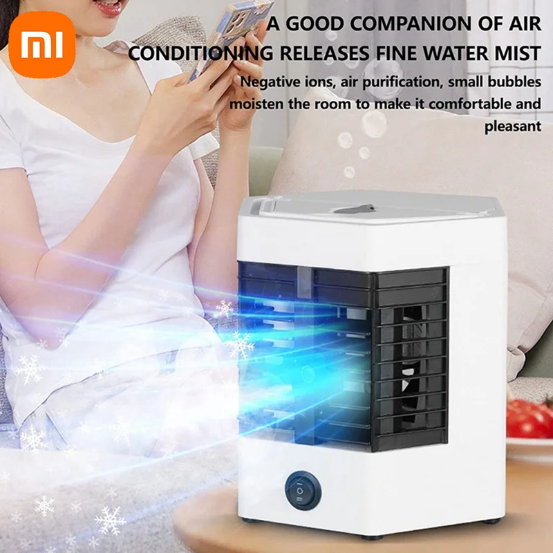 

Xiaomi Mini Conditioning Fan, Mijia Desktop Cooler Fan, USB Portable Cooler Conditioning Fan Desk Top Water Cooling Fan