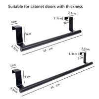 Stainless Steel Towel Holder Kitchen Cabinet Door Hanging Rack Storage Bathroom Shelf Home Organizer Bathroom Accessories 5