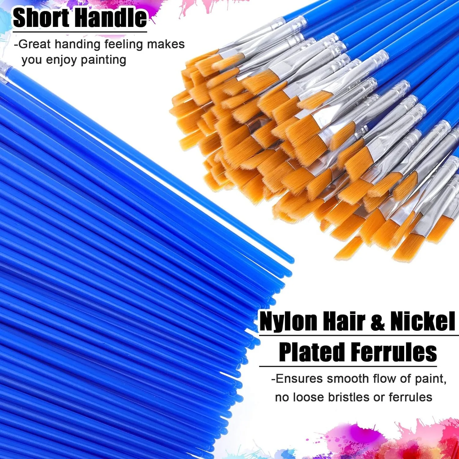 30Pcs/set Paint Brushes Set for Kids Acrylic with Flat Round Pointed Paint Brushes Pottery Craft Watercolor Oil Painting pottery coloring tool,graffiti paint tools