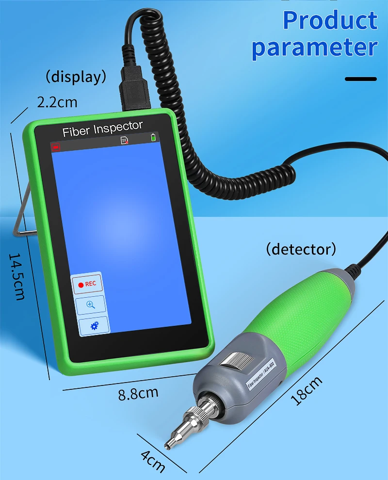 L-600 Inspection Fiber Video Probe Microscope Fiber Optic End Face Detector Disp