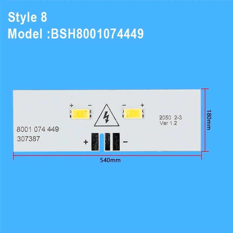 

BSH8001074449 DC12V For Siemens Bosch Refrigerator Refrigeration Lighting LED Strip Parts