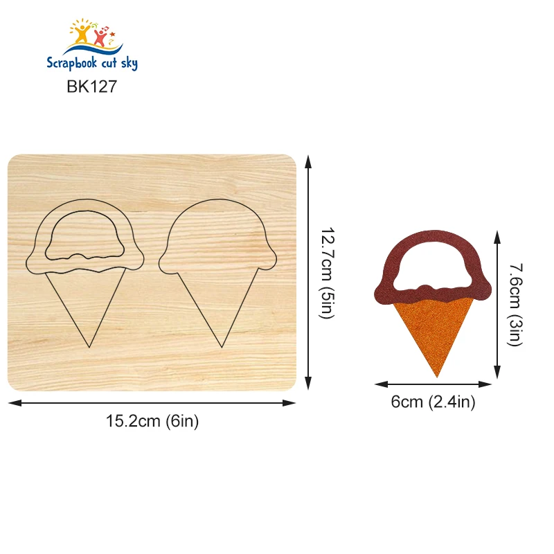 

Деревянный Резак для мороженого используется для скрапбукинга большинства высекальных машин.