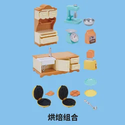 Miniature Dollhouse Furniture & Accessories Set - Living Room, Bedroom, and Supermarket Shopping Playset (Cupboard1)