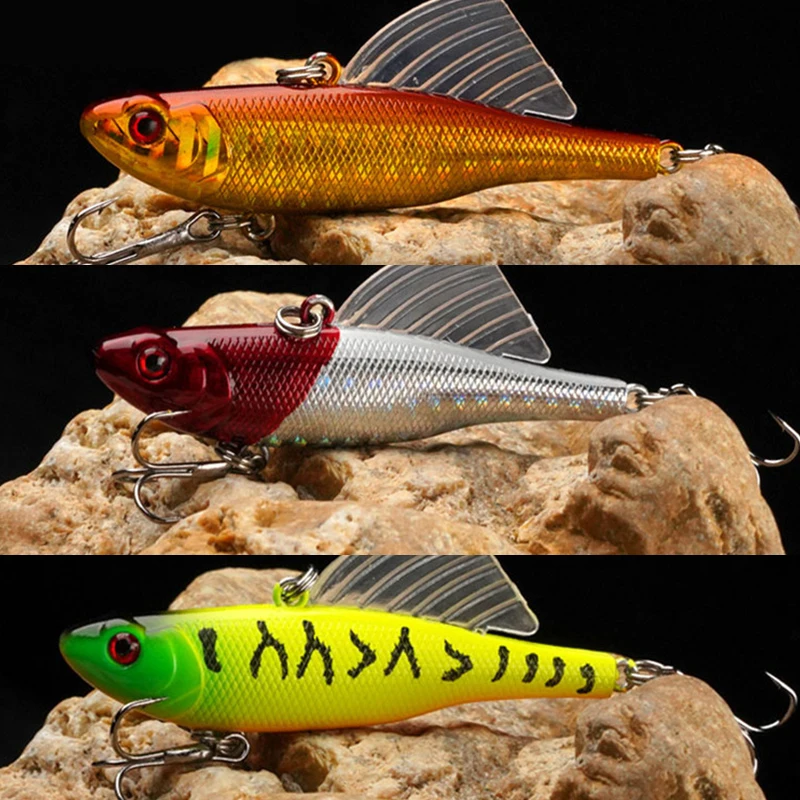 

1 Pcs Winter Vib Fishing Lures Sinking Vibration Wobblers Tackle Plastic Wing Artificial Bait For Bass Jigs Ice Fishing​