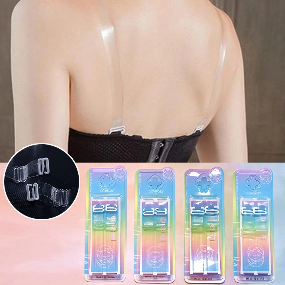 1Pairs Clear Bra Straps Transparent Invisible Detachable Adjustable  Shoulder Strap Women's Elastic Belt Intimates Accessories - AliExpress