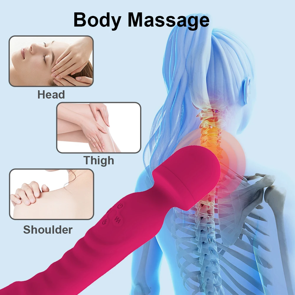 Potężny wibrator Dildo Różdżka Kobiety Łechtaczka Stymulator sutków Masażer punktu G Zabawki erotyczne dla dorosłych do masturbacji_voghion.com