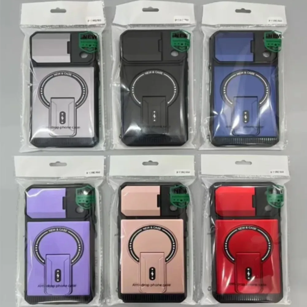 Flip Full Lens Protection Fold Stand Magnetic Phone Case with Military-Grade Durability