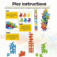 Kids Balance Chair Stack Toys Montessori Puzzle Paremt Child Interactive DIY Indoor Games Blocks For Birthday Girl Boy Gifts 2
