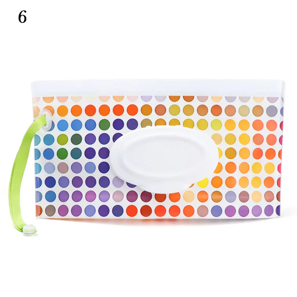 EVA Portable Snap-Strap Wet Wipes Bag with Flip Cover - Stylish Cosmetic Pouch