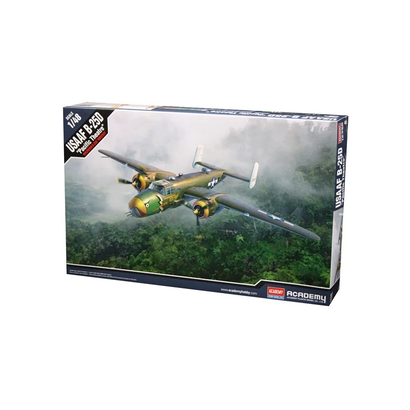 아카데미 12328 USAAF B-25D 태평양 전역 1/48 항공기 스케일 모델 키트