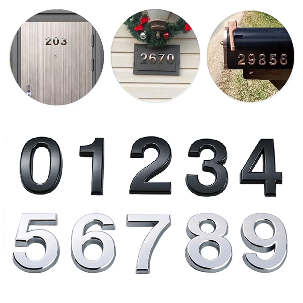 Modern Self Adhesive Door Numbers Apartment Door Number Plate Self