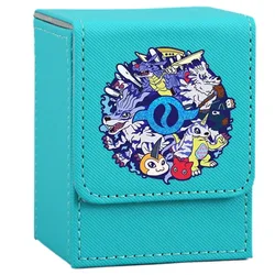 Digimon Adventure Leather Card Case - Anime Toy Figures Collection Storage Box (Gabumon)