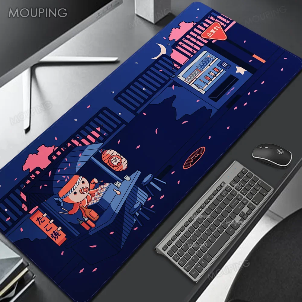 White Art Sushi Suitchi Deskmat Rubber Mat Sushi Shaft Personalized Table Mause Pad Company Mouse Mats Minimalist Mousepad Xxl