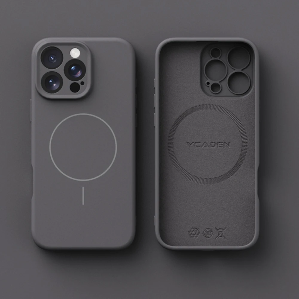 Soft Liquid Silicone MagSafe-Compatible Phone Case with Wireless Charging Matte Finish