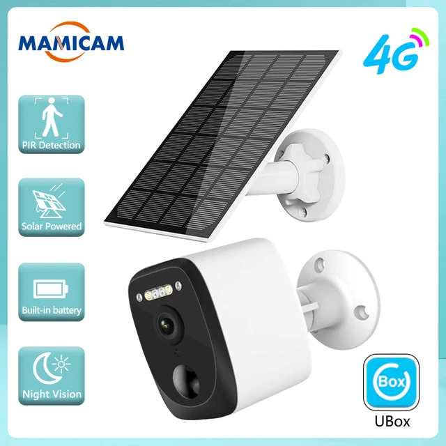 4G SIM Card Solar Camera Built-in 5200mAh Batteries Outdoor 3MP HD WiFi  Wireless Surveillance Camera PIR Motion Ubox - AliExpress