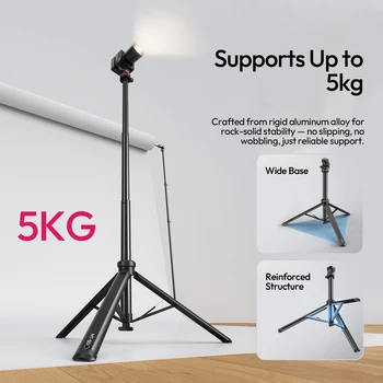 Ulanzi MT-80 Auto-Open Tripod 2M for Travel Cameras Video Lights Photography Light Stand Studio Shots Camping Livestreaming Vlog